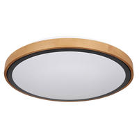 LED DECKENLEUCHTE Bruno Braun Holzoptik - Braun, Holz (43.7/43.7/11cm) - Globo Lighting