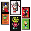 POSTER Set Mit 6 Ikonischer Monopoly Dinald Mongoly Humor A3 & A4 Schwarzer Rahmen - Schwarz, Papier (29/3cm) - Nacnic