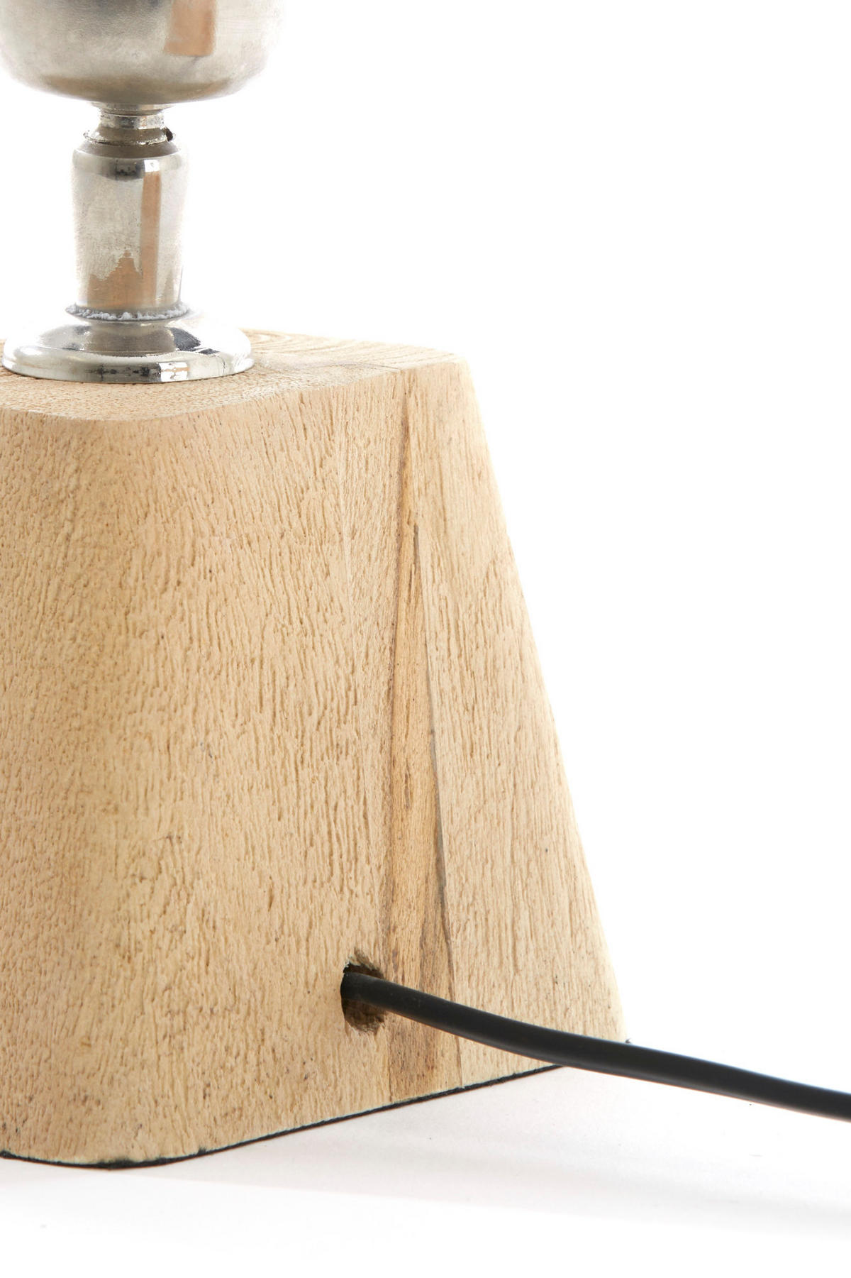 LAMPENFUSS Kardan Braun 18/13/15 cm - Hellbraun, Holz (18/13/15cm) - Light & Living