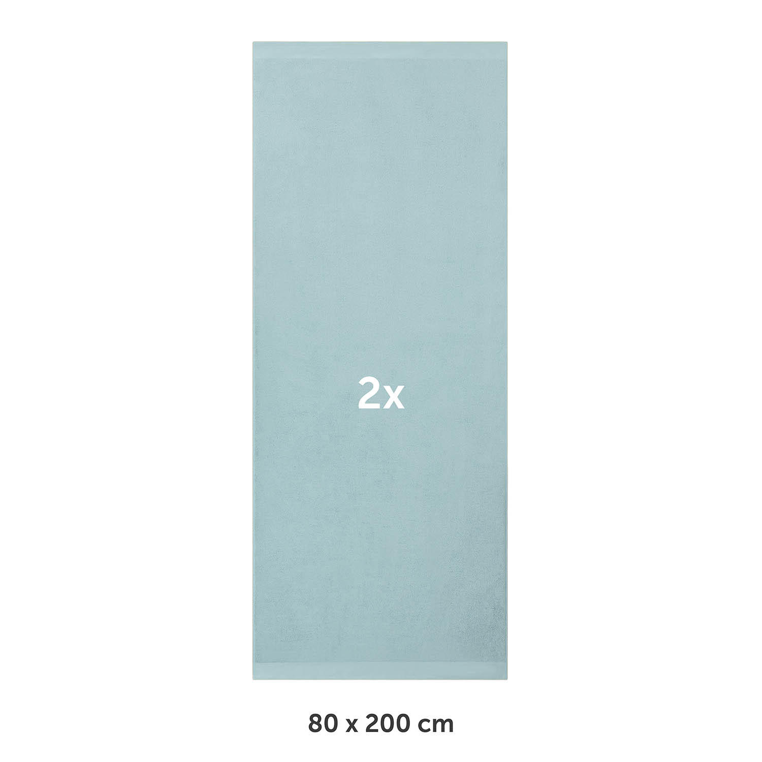 SAUNATUCH 2er-Set, 2x Saunatuch 80/200 cm, Hellblau - Hellblau, Textil (80/200cm) - Blumtal