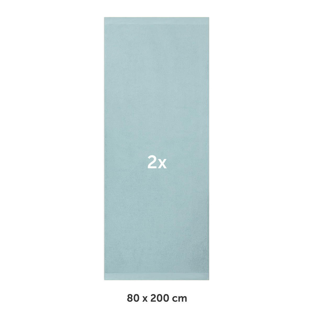 SAUNATUCH 2er-Set, 2x Saunatuch 80/200 cm, Hellblau - Hellblau, Textil (80/200cm) - Blumtal