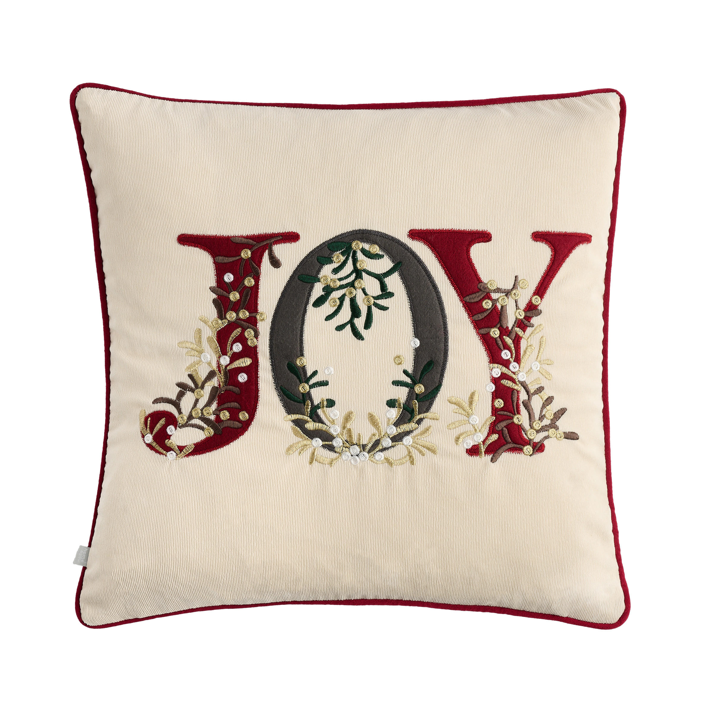 KISSENBEZUG Jolino, 45x45cm, Weiß, Weihnachten Kissenhülle, Weihnachtsdeko, Christmas, Weihnachtsmotiv Sofakissen Dekokissenbezuge - Weiß, Kunststoff (45/45cm) - home&you