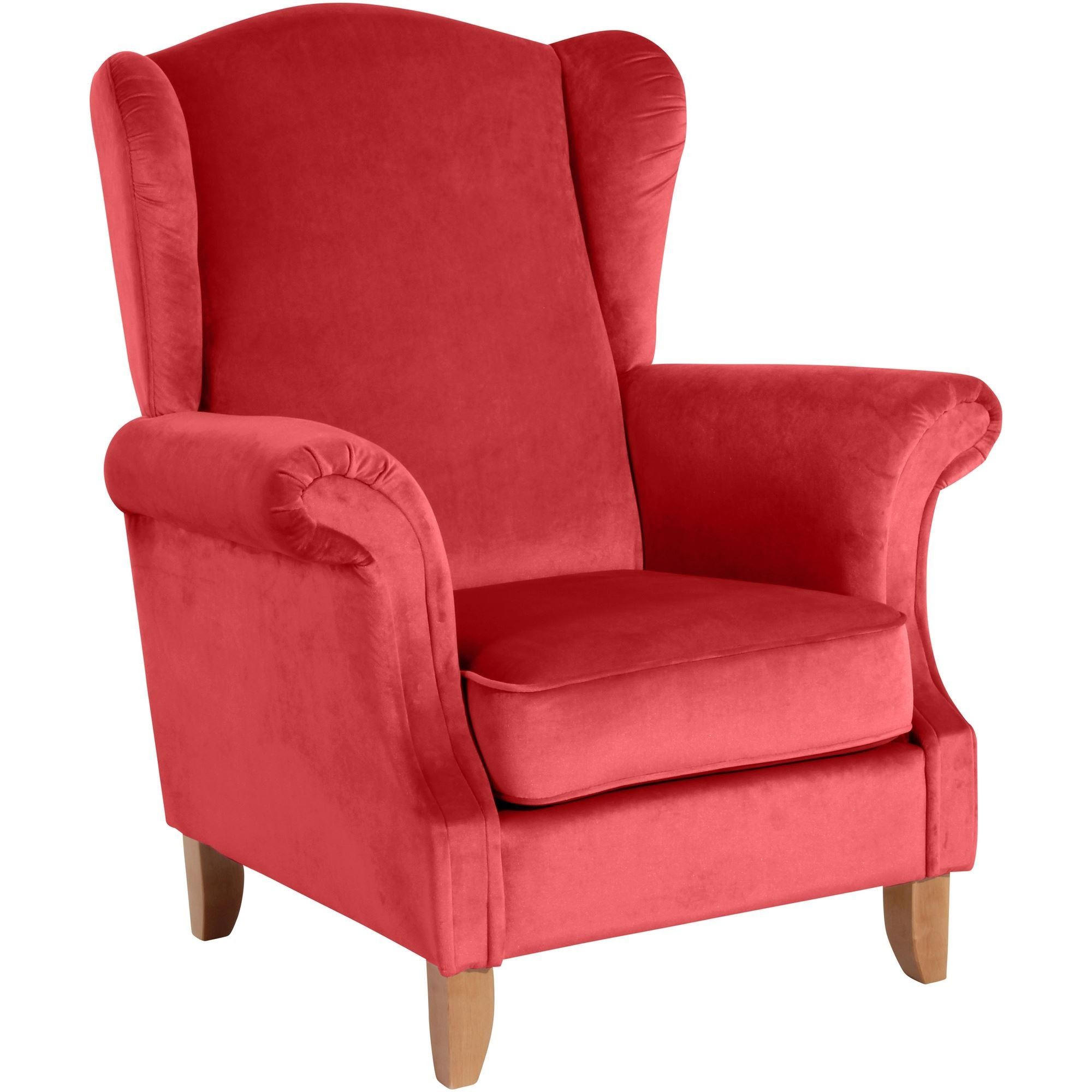 58aufmkessel Ohrensessel Rot 88x108x84 cm