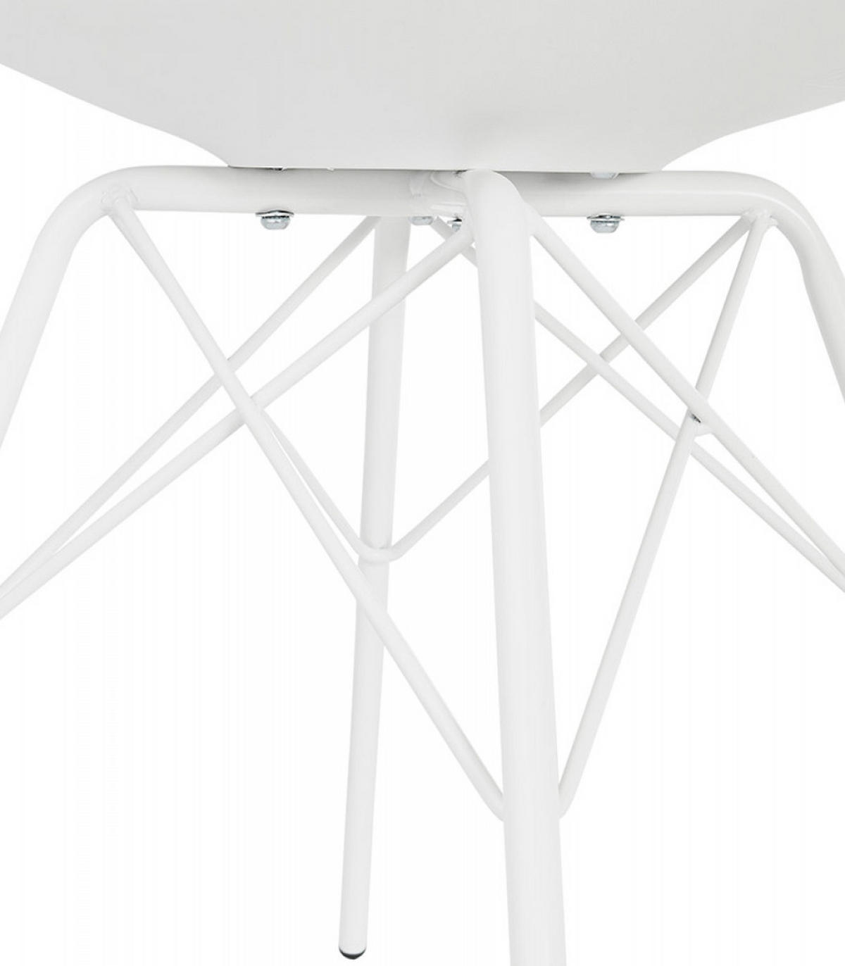 SCHALENSTUHL SALY Kunststoff mit Armlehnen und Metallgestell, Weiß 50x58,5x82 cm - Weiß, Kunststoff/Metall (50/82/59cm) - KADIMA DESIGN