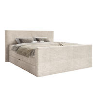 BOXSPRINGBETT Velipoja Cord 160x200 cm, Beige - Beige, Textil (160/200cm) - Fedve