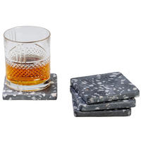 UNTERSETZER Terrazzo - Grau - 10 x 10 cm - 4 Stück - Grau, Naturmaterialien (10/10cm) - Jay Hill