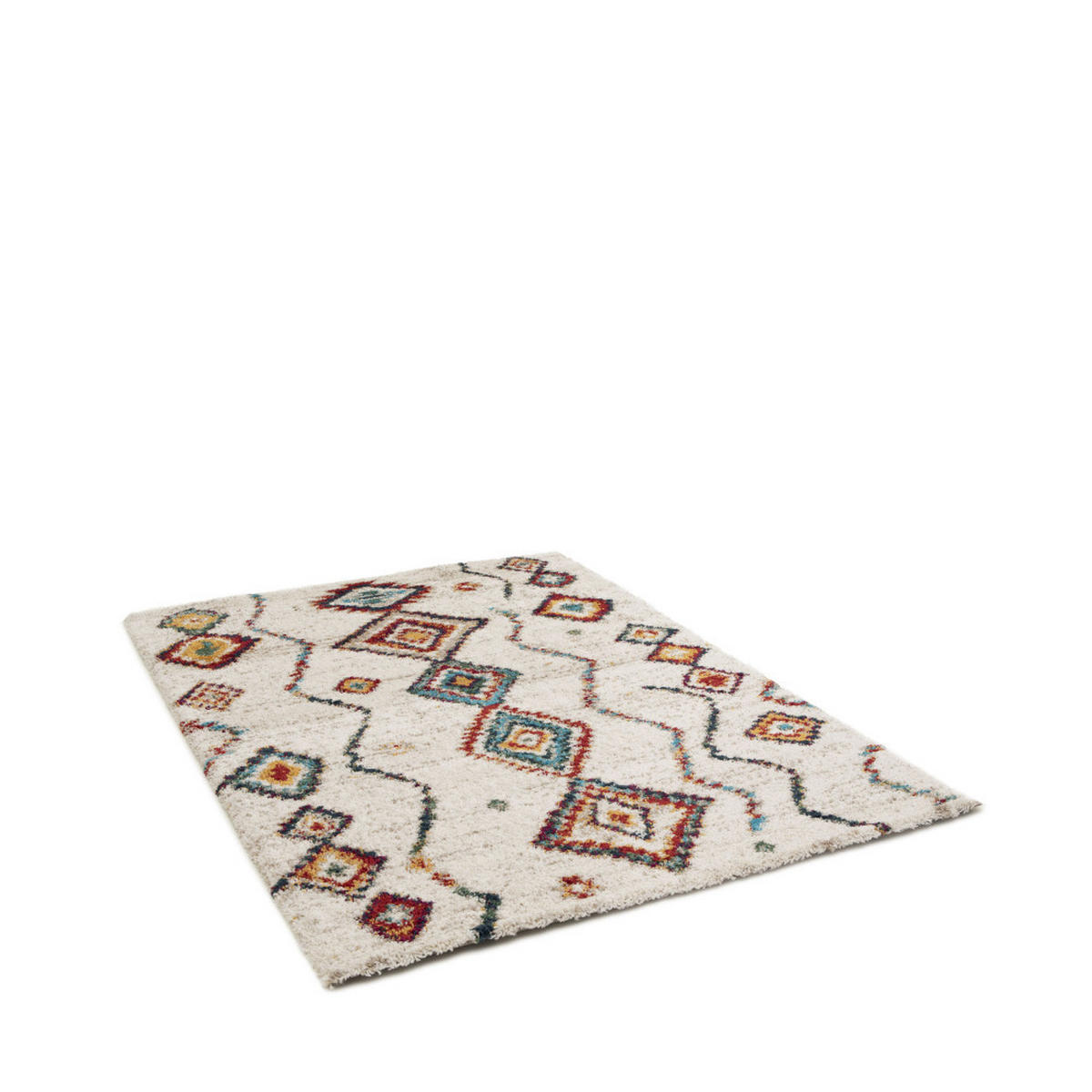 BERBER-INSPIRIERTER Teppich mit ethnischem Muster - Zazy - 140 cm x 200 cm - Multicolor, Kunststoff (140/200cm) - Drawer