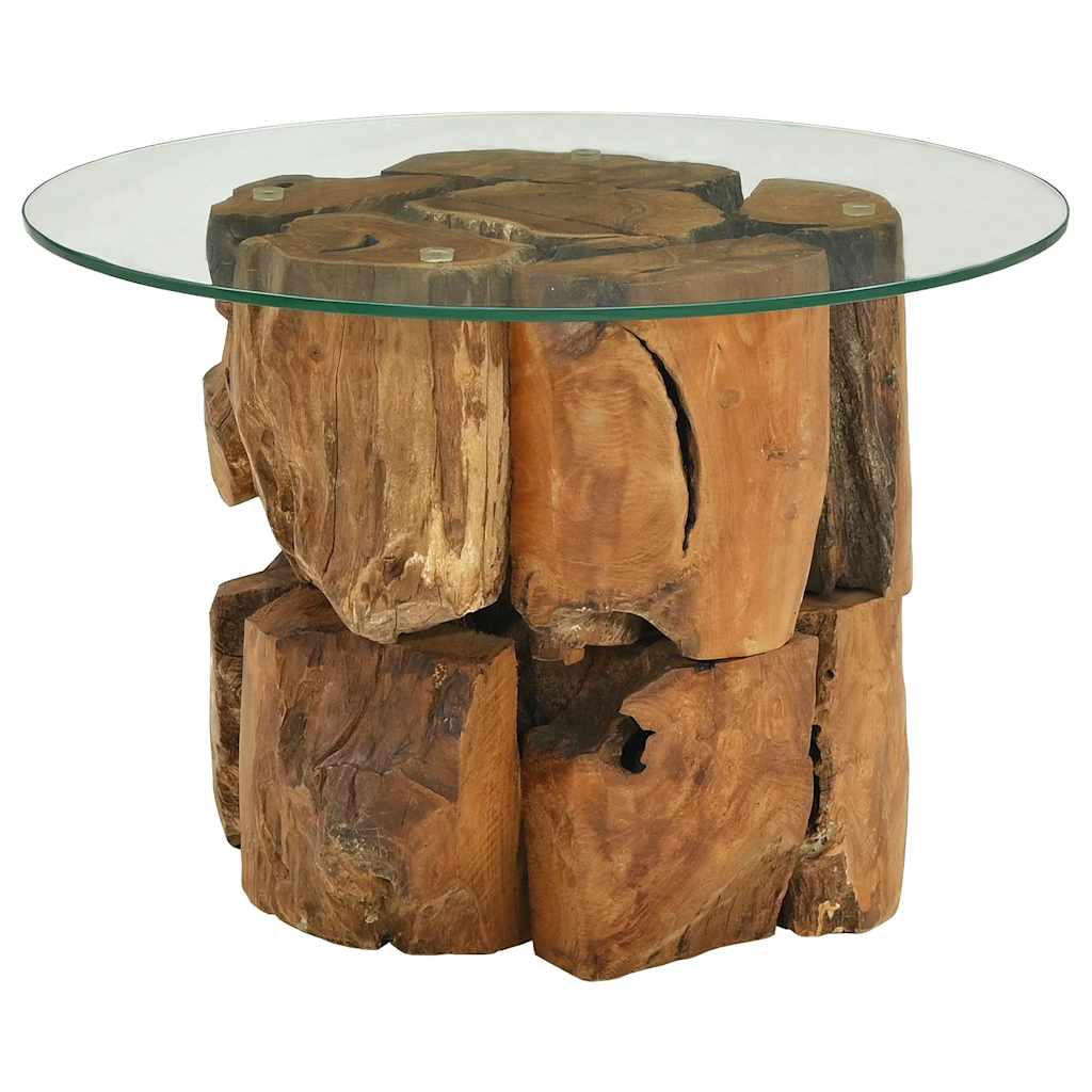 COUCHTISCH Massivholz Teak Treibholz 60 Cm - Braun, Holz (60/40/60cm) - vidaXL