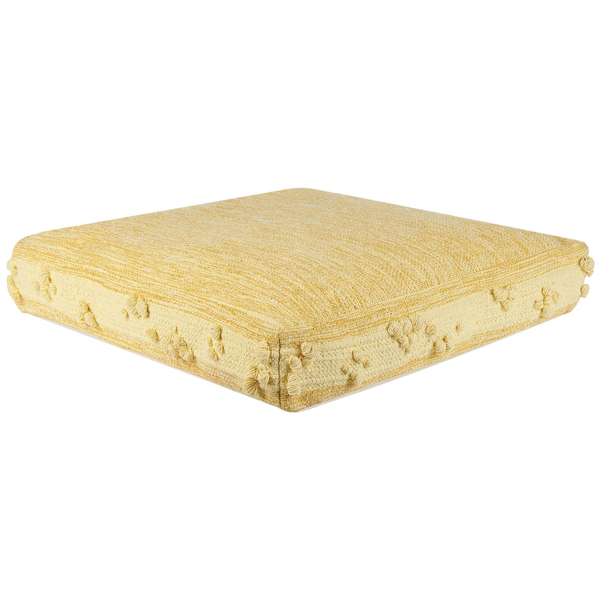 BODENKISSEN Clone 60/60/12 cm - Gelb, Naturmaterialen/Textil (60/12/60cm) - Beliani
