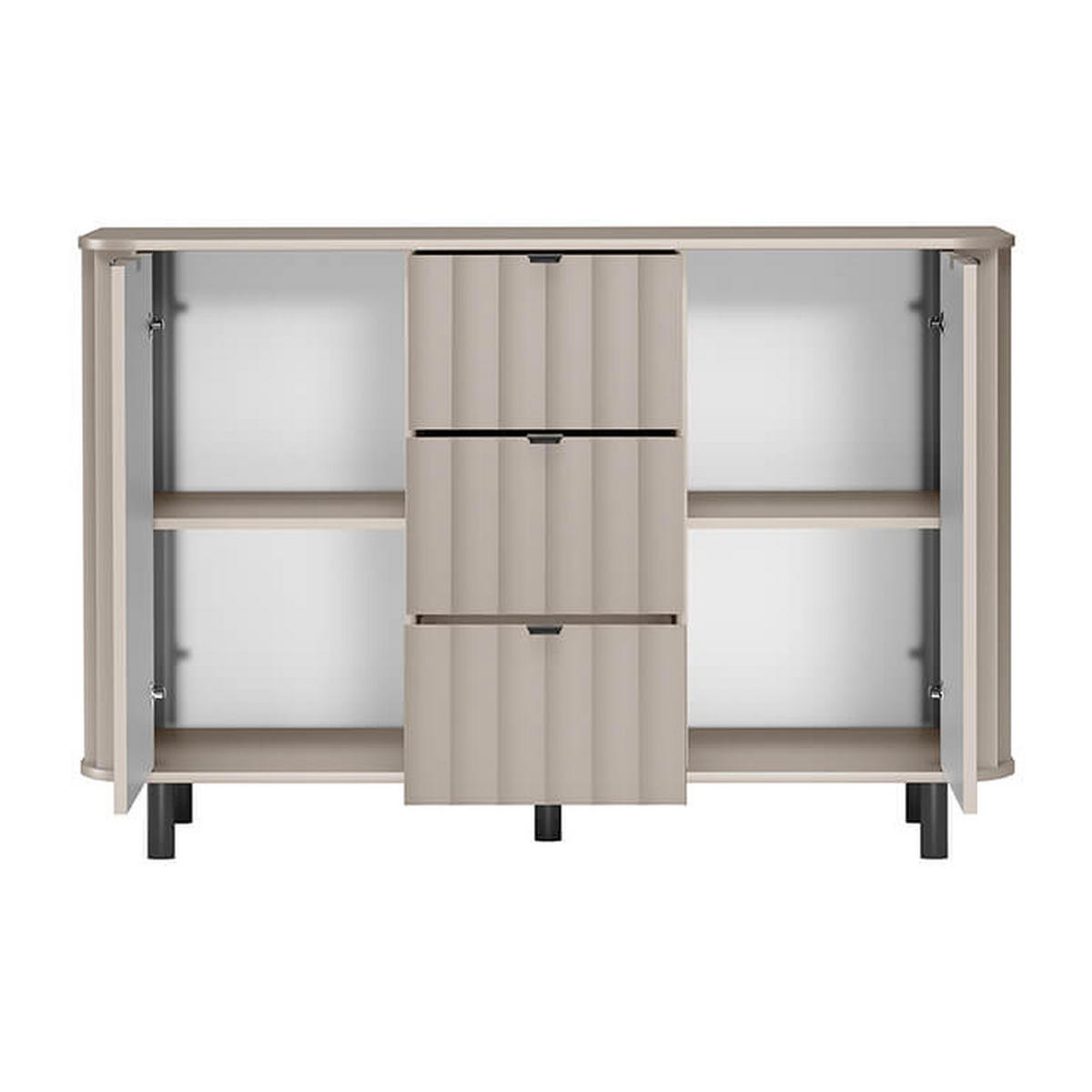 KOMMODE Novado NO-1 137,2 x 91 x 40,5 cm Greige - Greige, Holzwerkstoff/Metall (137.2/91/40.5cm) - Koseto