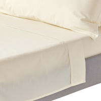 BETTLAKEN ohne Gummizug, Ägyptische Baumwolle, Fadendichte 200 - Creme, Textil (180/290cm) - Homescapes