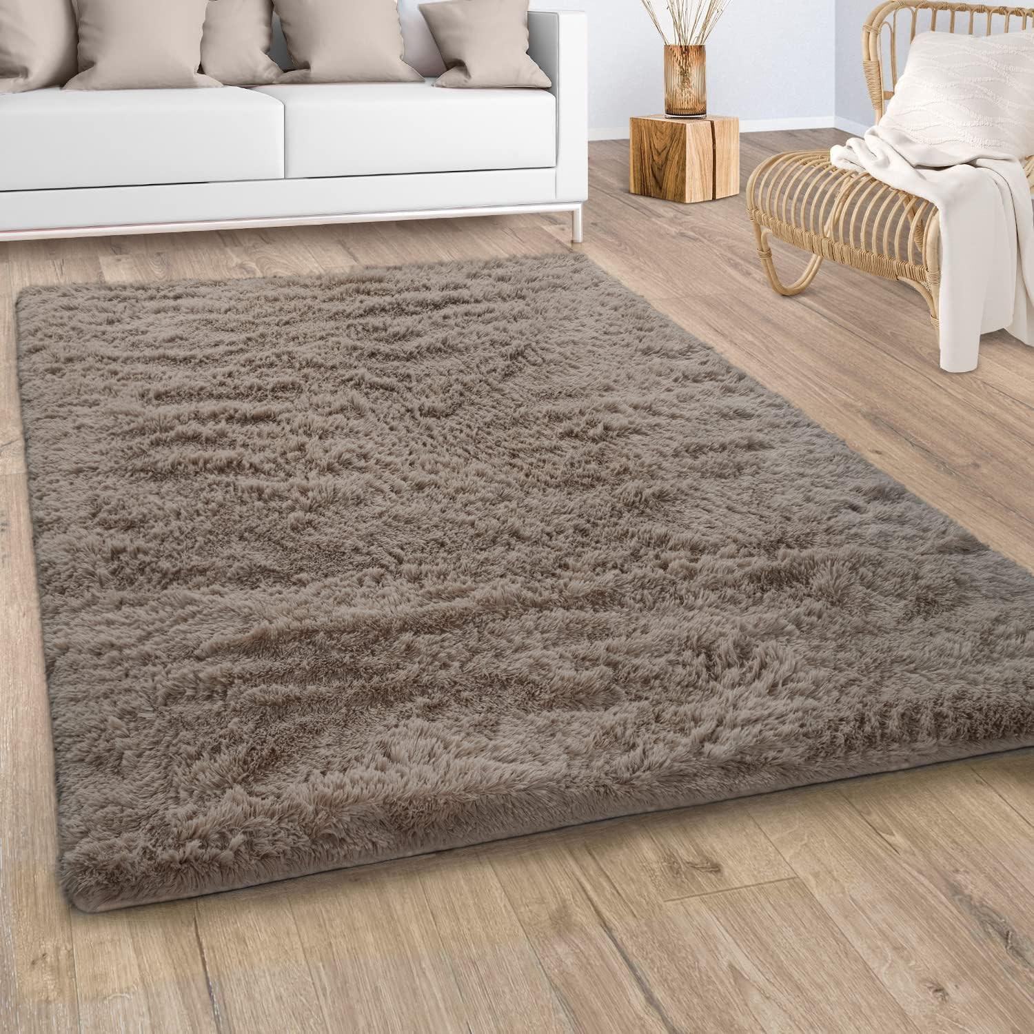 HOCHFLORTEPPICH 60/100 cm Silky 591 - Taupe, Textil (60/100cm) - Paco Home