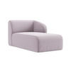 SOFAELEMENT Rechts Samt Stoff Violett - Flieder/Schwarz, Holzwerkstoff/Kunststoff (91/75/166cm) - Makamii