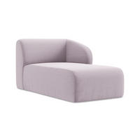 SOFAELEMENT Rechts Samt Stoff Violett - Flieder/Schwarz, Holzwerkstoff/Kunststoff (91/75/166cm) - Makamii