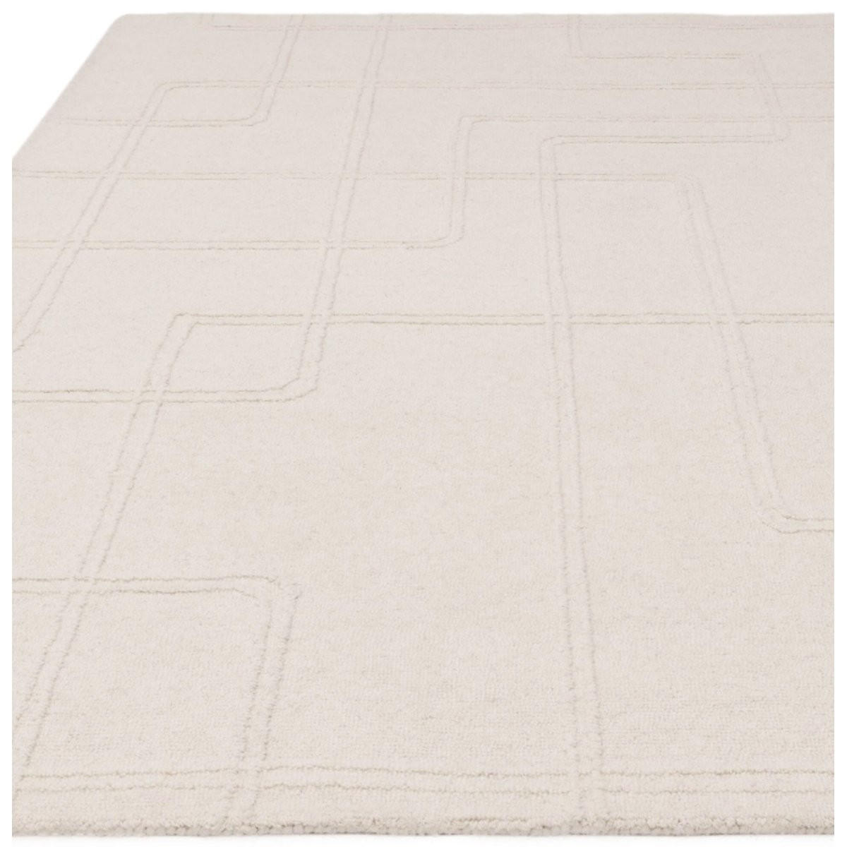 TEPPICH Wohn-/Schlafzimmer reine Wolle GROOM Weiß 120 x 170 cm - Weiß, Naturmaterialien (120/170cm) - Novatrend