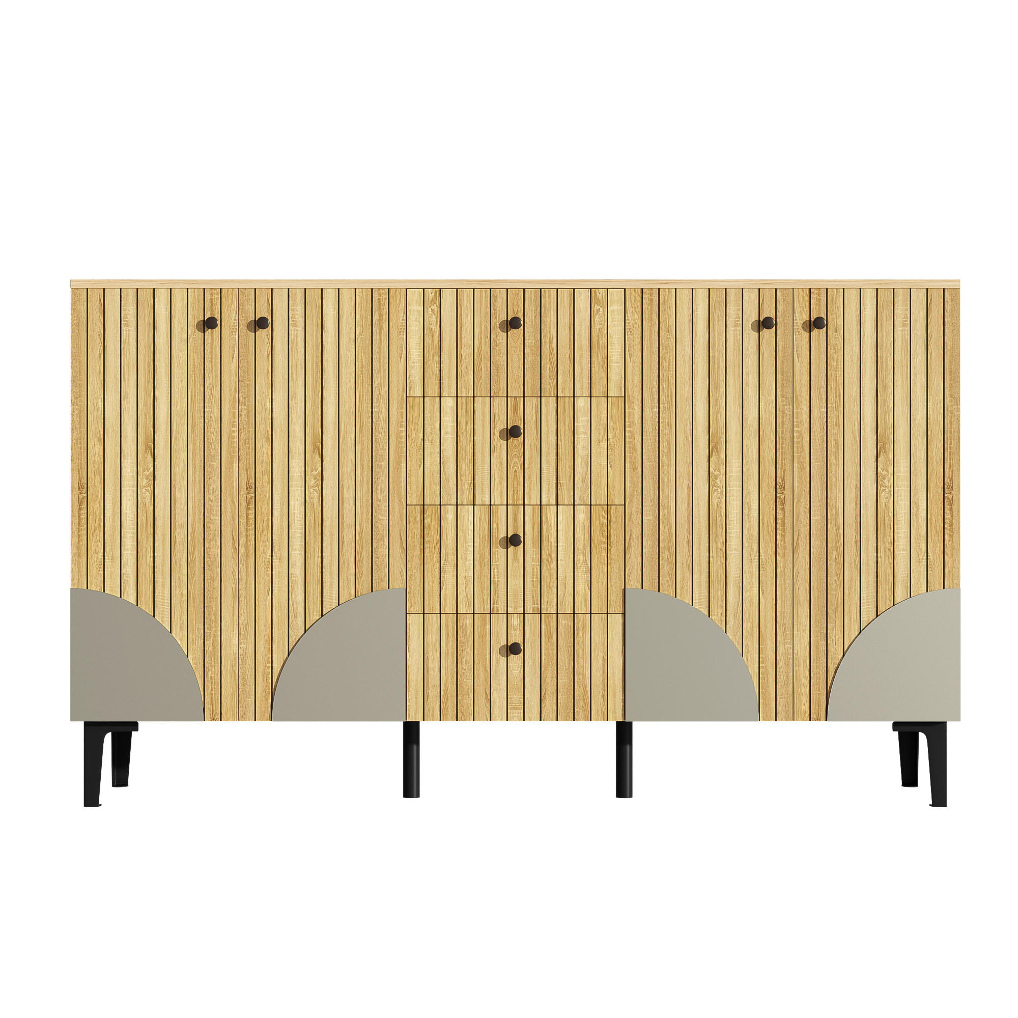 Urban Meuble SIDEBOARD dekor dřeva se 4 dvířky a 4 zásuvkami