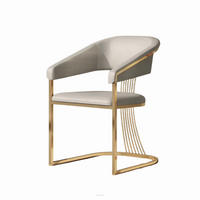 GLAM Elegance Design-Stuhl – Zeitlose Raffinesse in Gold - Goldfarben, Textil/Metall (63/86/61cm) - Fortisline