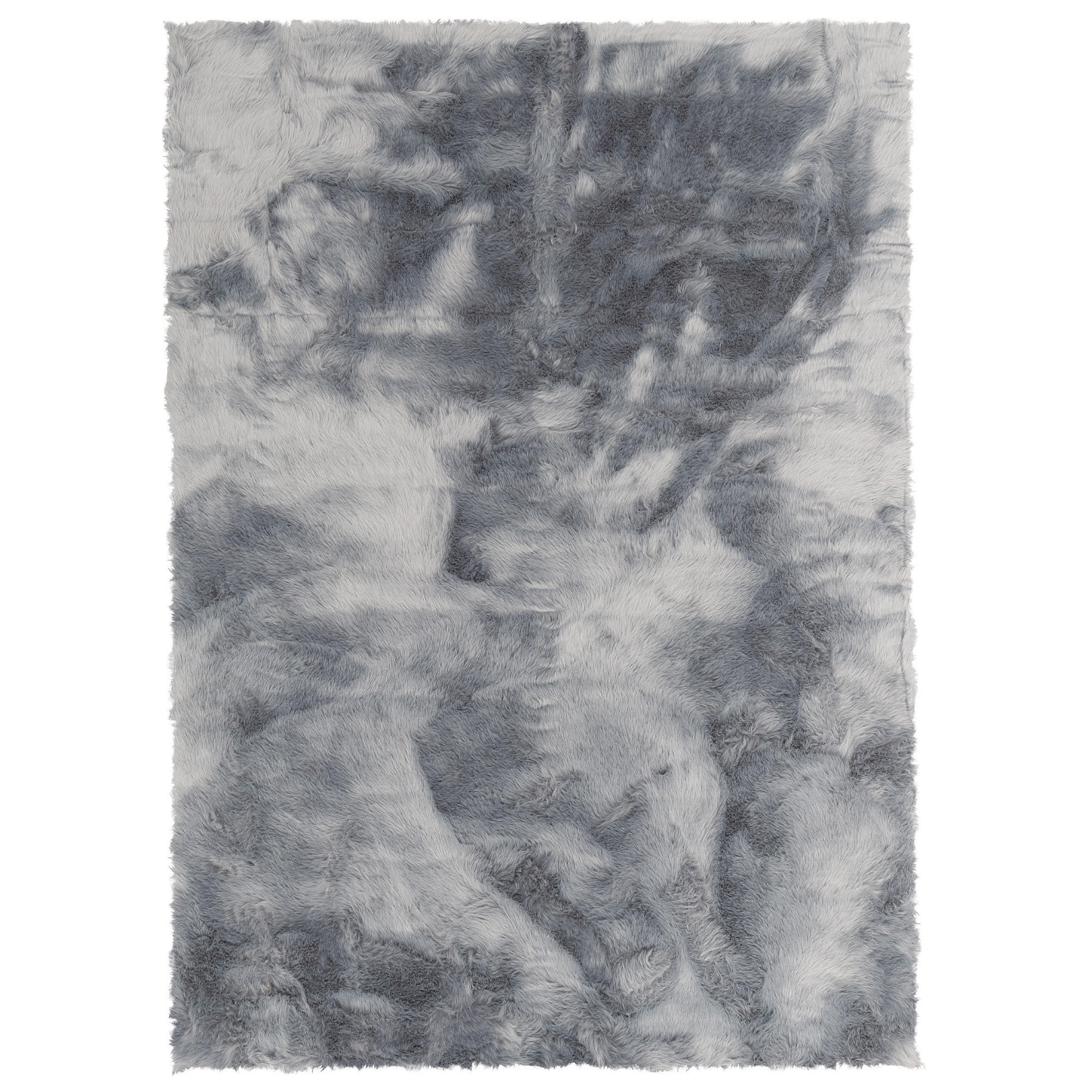 LUXUS SUPER SOFT FELLTEPPICH ASPEN MELIERT - Grau, Textil (140/180cm) - Pergamon
