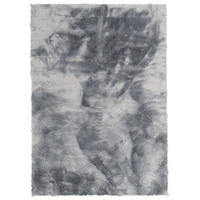 LUXUS SUPER SOFT FELLTEPPICH ASPEN MELIERT - Grau, Textil (140/180cm) - Pergamon
