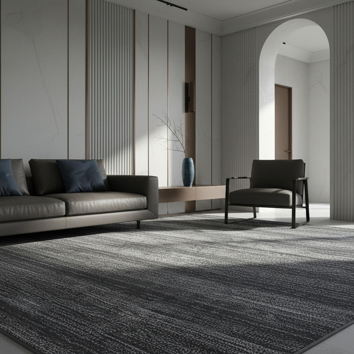 KURZFLORTEPPICH INN, einfarbig, Grau, 120 x 170 cm - Grau, Textil (170/120cm) - KADIMA DESIGN