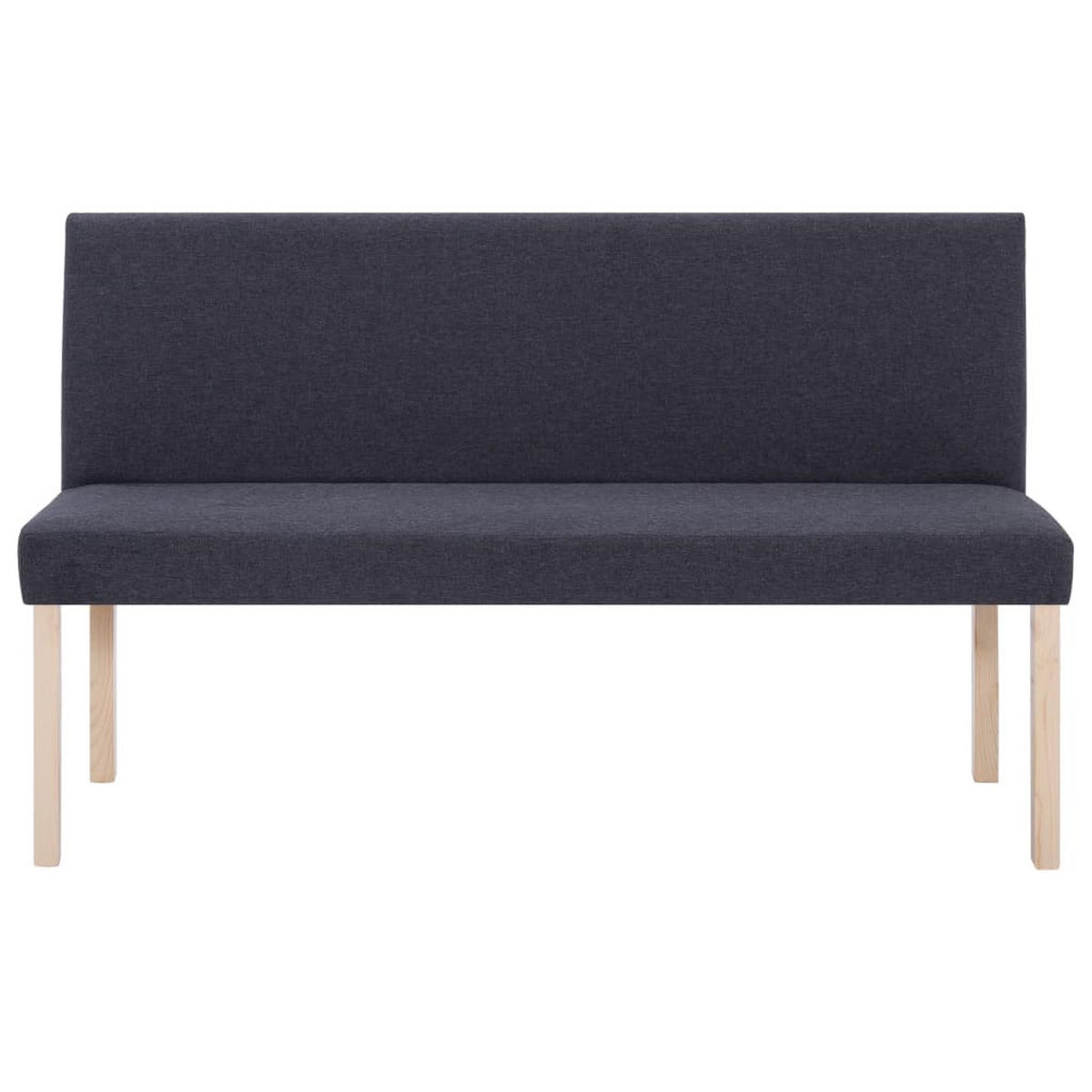 SITZBANK 139,5 Cm Dunkelgrau Polyester - Grau, Textil (54/85.5/139.5cm) - vidaXL