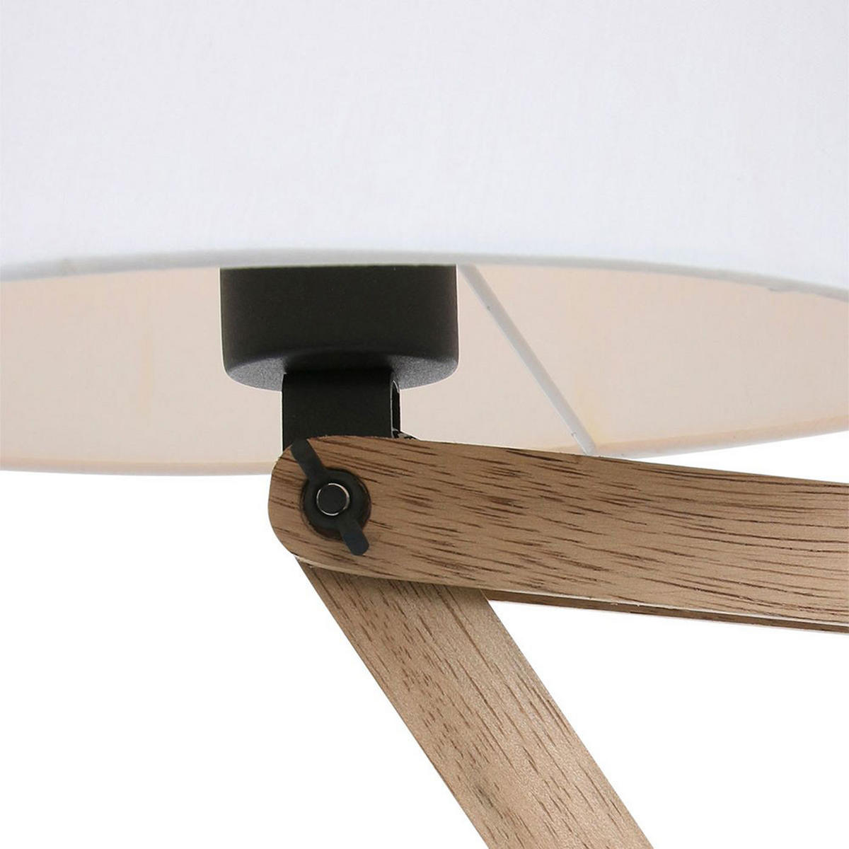 TISCHLEUCHTE Holz Braun Weiß - Braun, Holz (25/25/83cm)