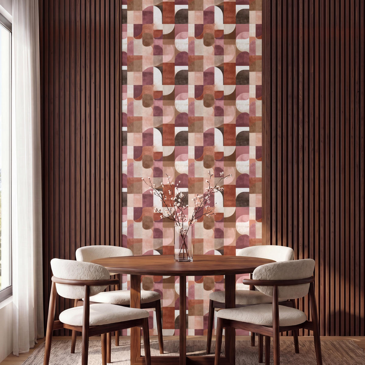 TAPETE - Geometrie - Modern - Retro - 100x260 cm - Multicolor, Papier (100/260cm) - OnlyWow