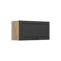 HÄNGESCHRANK R-Line, Anthrazit Landhaus/Goldkraft Eiche, 80 cm Flach - Honigeiche/Anthrazit, Holzwerkstoff (80/40/31cm) - Vicco