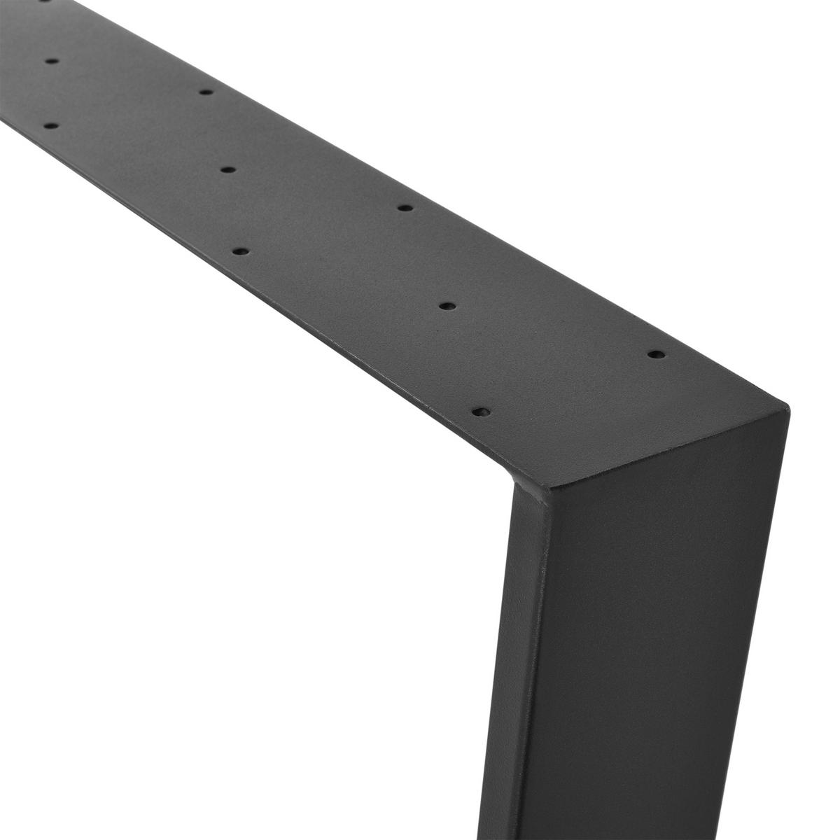 TISCHGESTELL-SET 2 TLG. Lalling - Schwarz, Metall (75/72/8cm) - [en.casa]