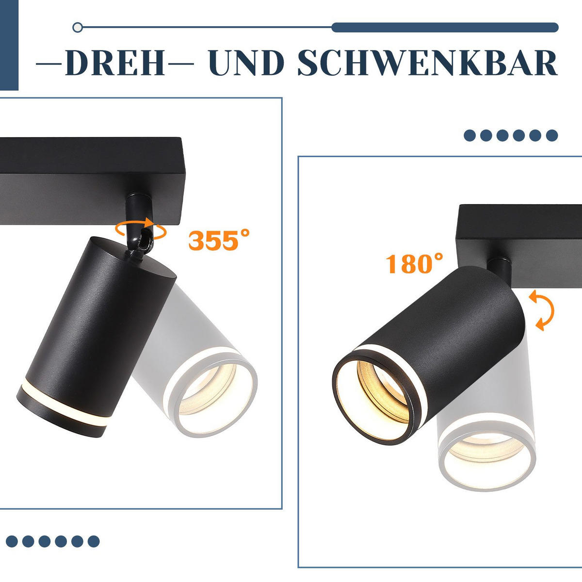 STRAHLER Vilbel 6-flammig 83/5/17 cm - Schwarz, Metall (83/5/17cm) - Nettlife