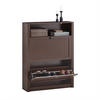 SCHUHSCHRANK Braun - Braun, Holzwerkstoff (80/110/24cm) - SoBuy