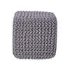 STRICK-POUF grau, Sitzwürfel 35/35/35 cm - Grau, Textil (35/35/35cm) - Homescapes