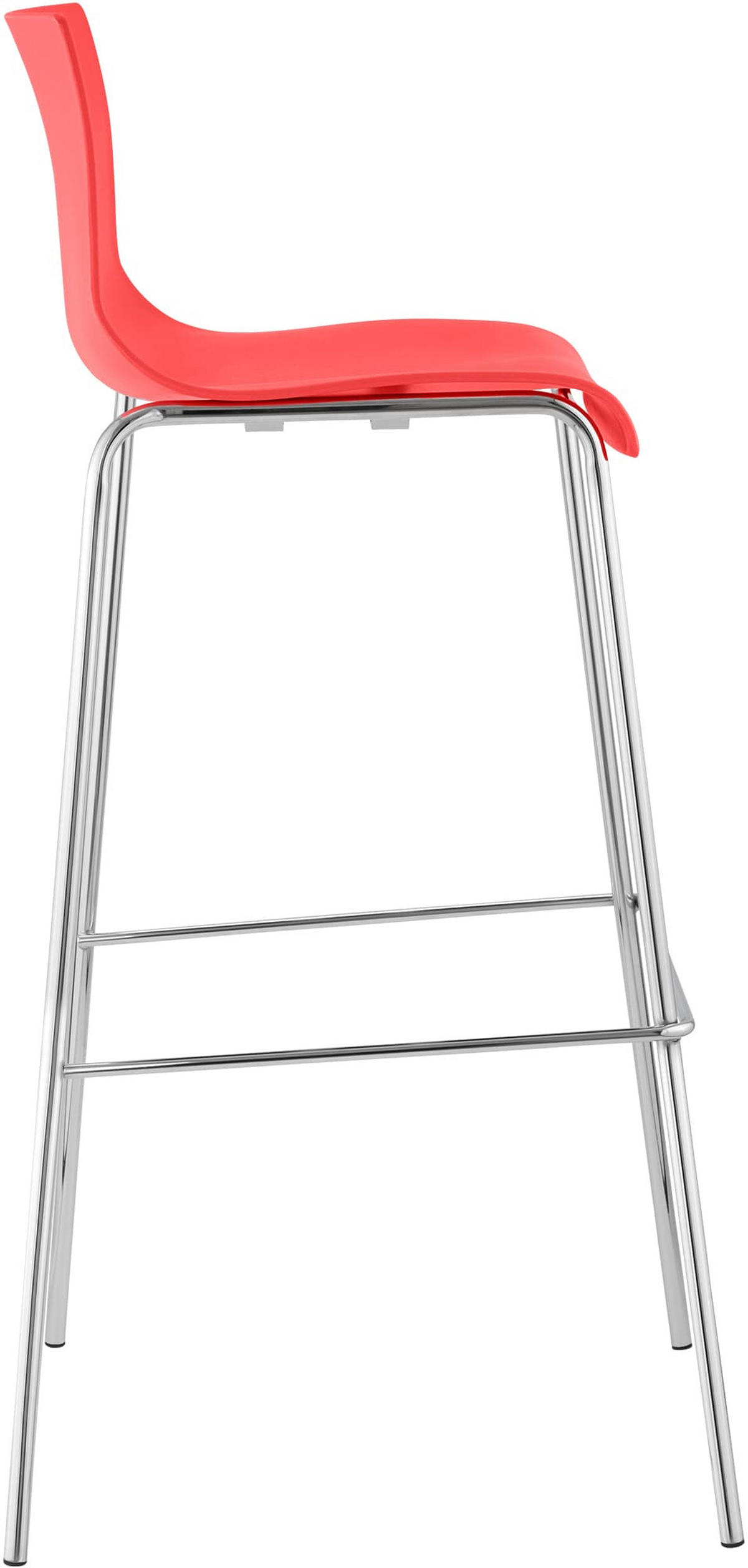 BARHOCKER 2er Set Tenar Kunststoff Rot Silber - Rot, Kunststoff (43/100/48cm) - DELUKE