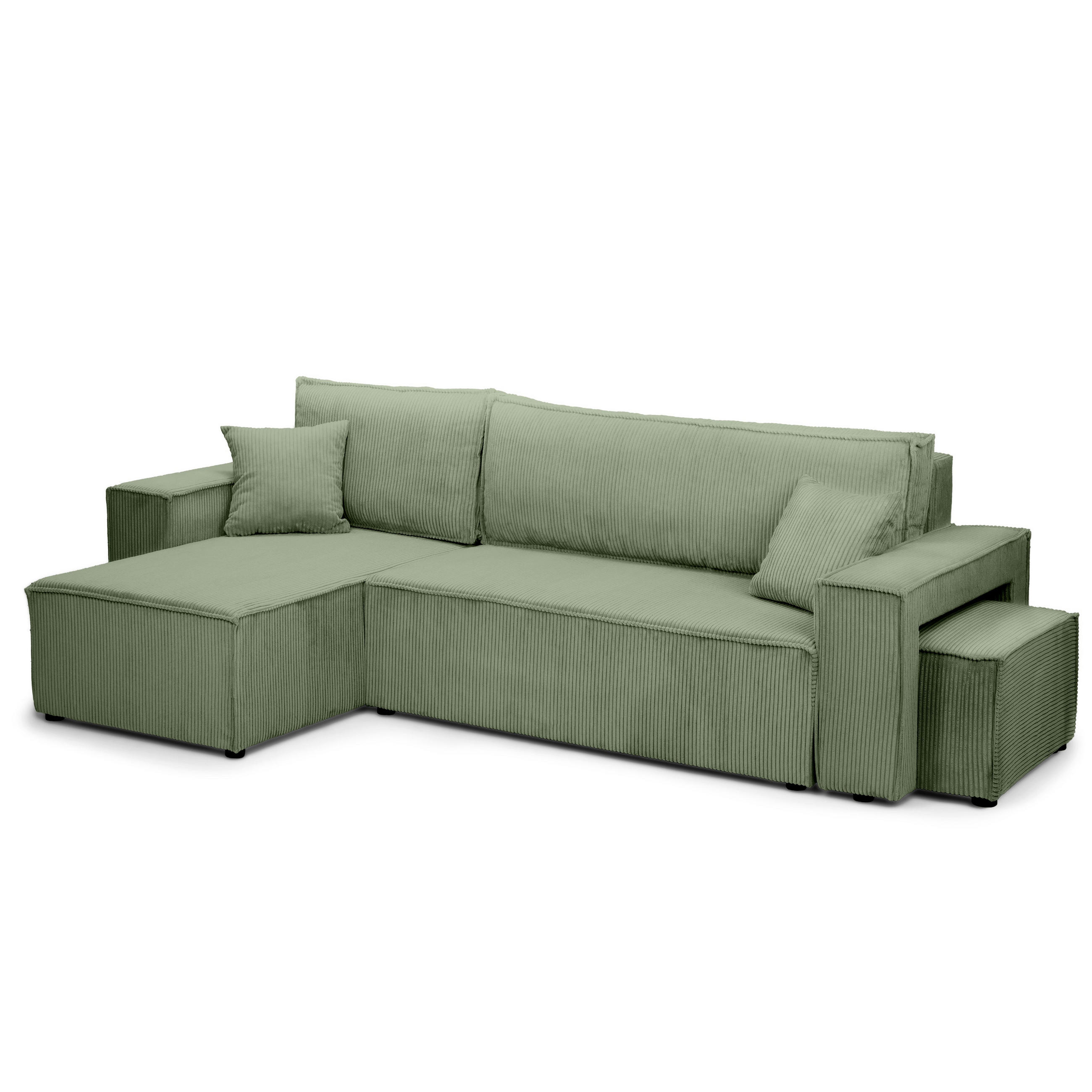 ECKSOFA Klara Salbeigrün - Salbeigrün, Textil (244/83/142cm)