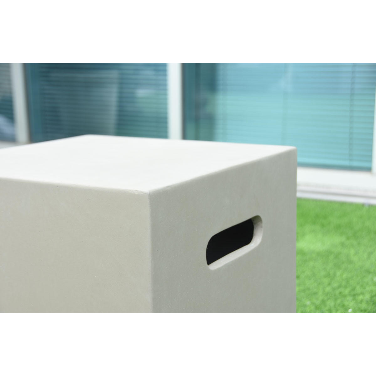 ABDECKUNG für 5 kg Gasflaschen in Beton-Optik grau - Grau, Stein (45/58/45cm) - Elementi