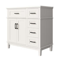 WASCHTISCHKOMBI 90x46x87 cm Weiß aus Keramik & Spanplatte mit geräuschlosen Schubladen - Weiß, Holzwerkstoff (90/87/46cm) - Modfu