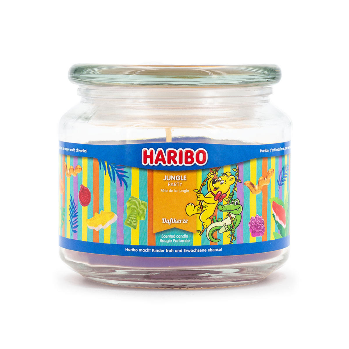 HARIBO™ Duftkerze - Lila, Naturmaterialien/Glas (9.5cm)
