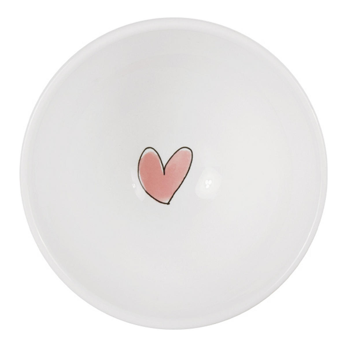 SCHALE AUF FUSS Rosa Herzen in Rosa - 13cm - Pink, Keramik (12.7/8.3/7.4cm) - Blond Amsterdam