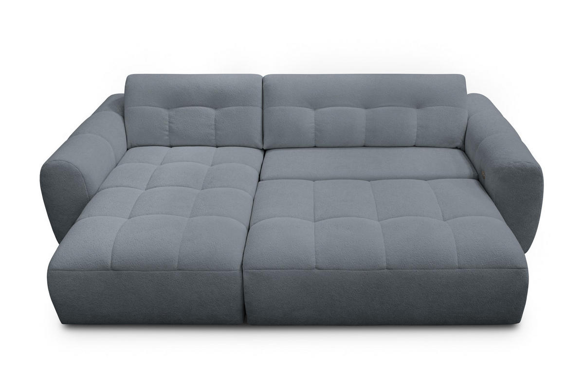 ECKSOFA LUMERO 4-Sitzer LINKS, graphitfarben - Schwarz/Graphitfarben, Holz/Textil (275/166cm) - Courtois Laville