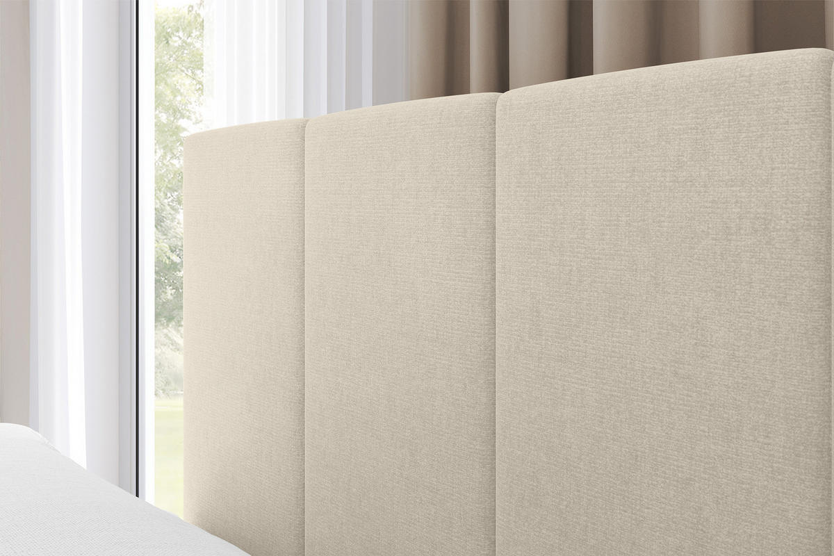 EINZELBETT Jugendbett mit Bettkasten Rechts, ohne Matratze - LOVY 90x200 Beige - Cappuccino, Holzwerkstoff/Textil (90/200cm) - ALTDECOR