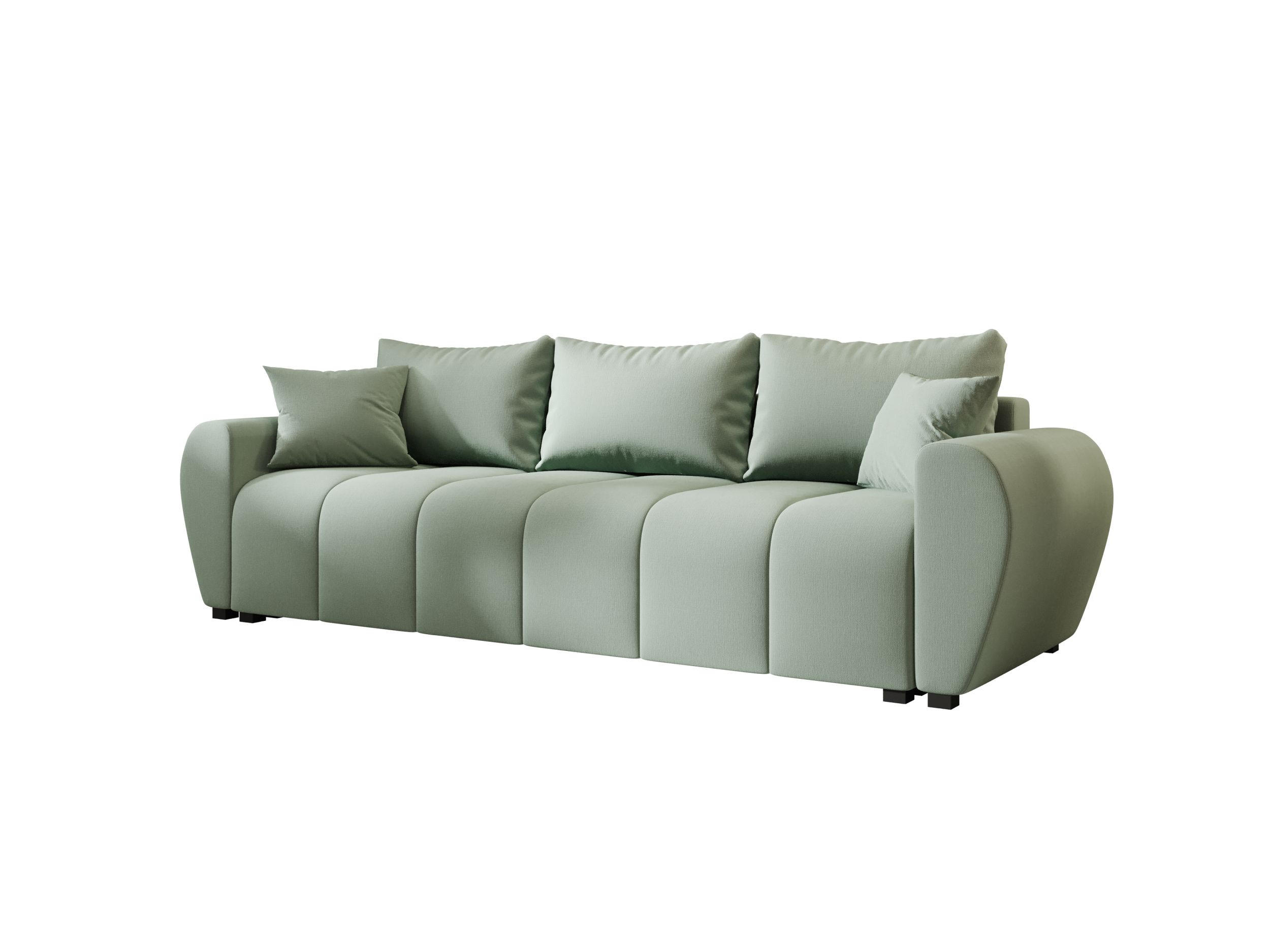 SOFA MOLISA mit Schlafffunktion COSMIC 16 mit Stauraum - Hellgrün, Textil (86/82/246cm) - Bedante
