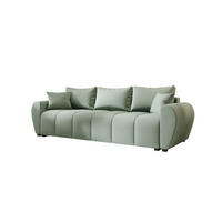 SOFA MOLISA mit Schlafffunktion COSMIC 16 mit Stauraum - Hellgrün, Textil (86/82/246cm) - Bedante