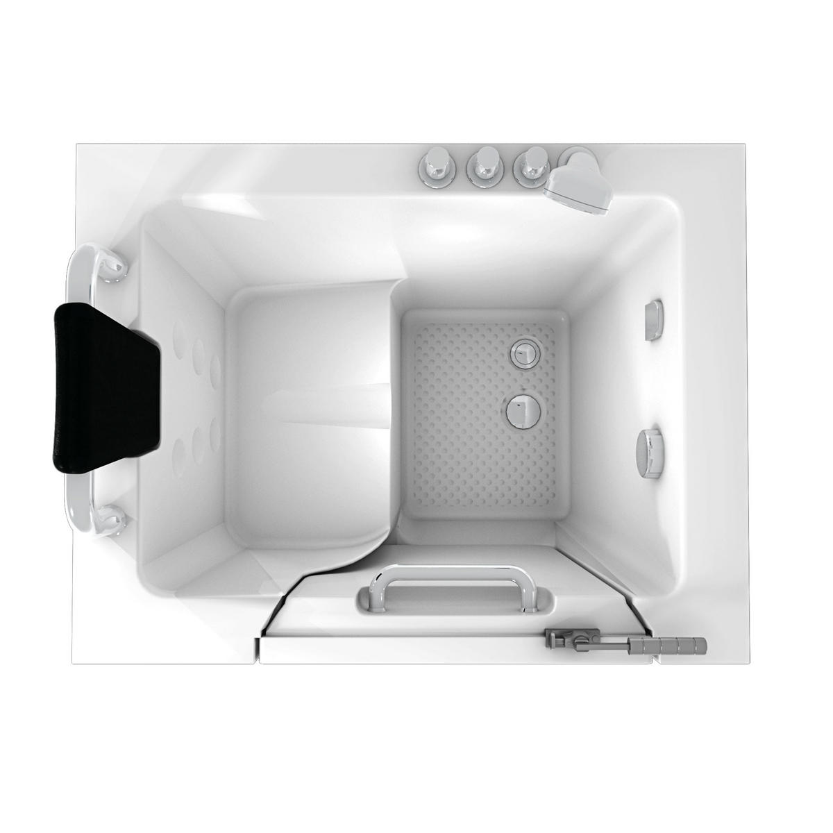 SENIORENWANNE S02-TH-C-L Weiß - Weiß, Glas/Kunststoff (78/113/100cm) - AcquaVapore by Sandra Jentho