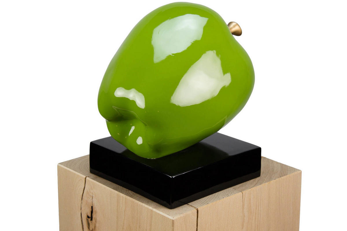 SKULPTUR Grün 31/32 cm - Grün, Stein (3/32/24cm) - KUNSTLOFT