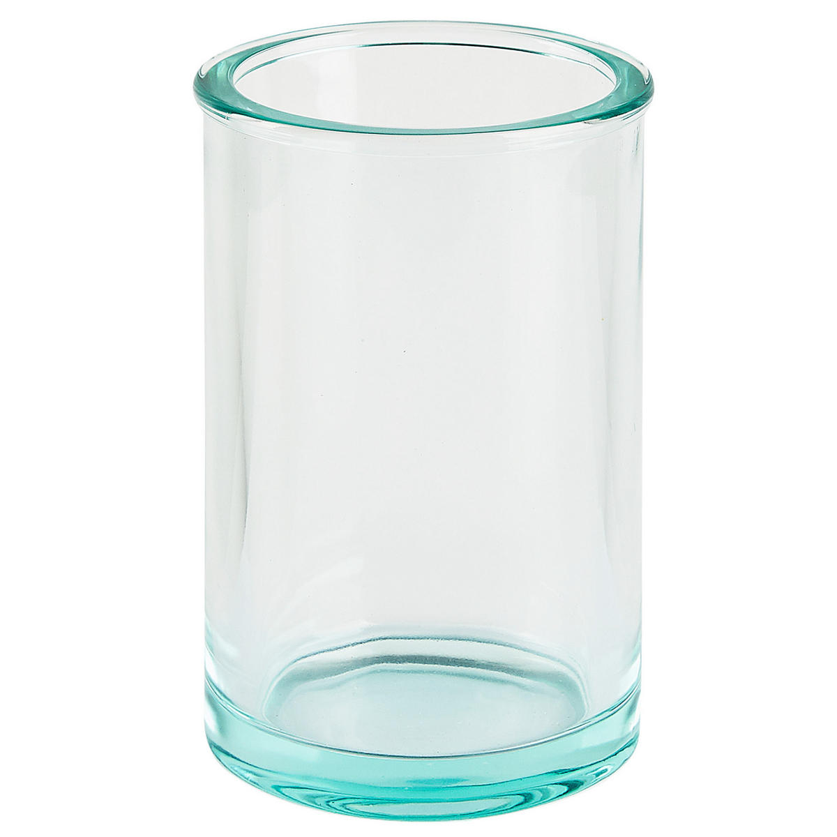 BADEZIMMER Set 5-teilig Glas mintgrün Amarga - Silberfarben/Grün, Glas (15/20/10cm) - Beliani