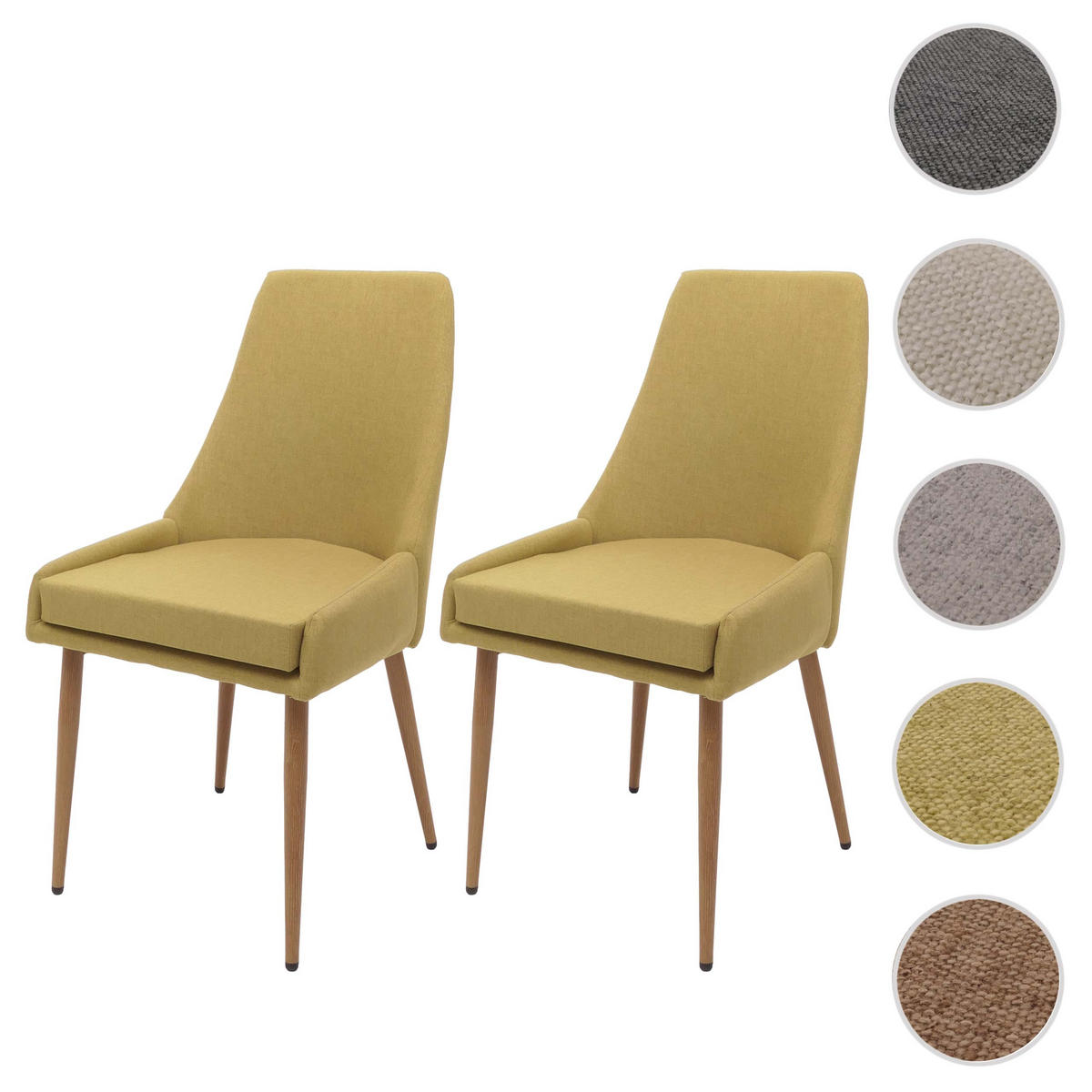 ESSZIMMERSTUHL Grün 2er-Set - Grün, Textil (50/92/60cm) - MCW