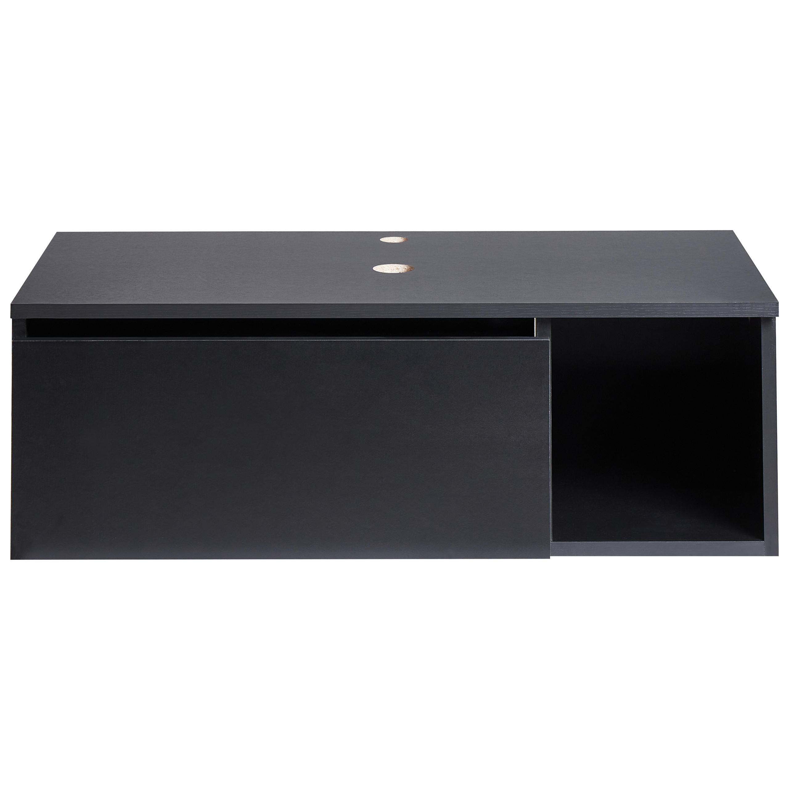 Beliani Waschbeckenunterschrank Schwarz 80x27x40 cm
