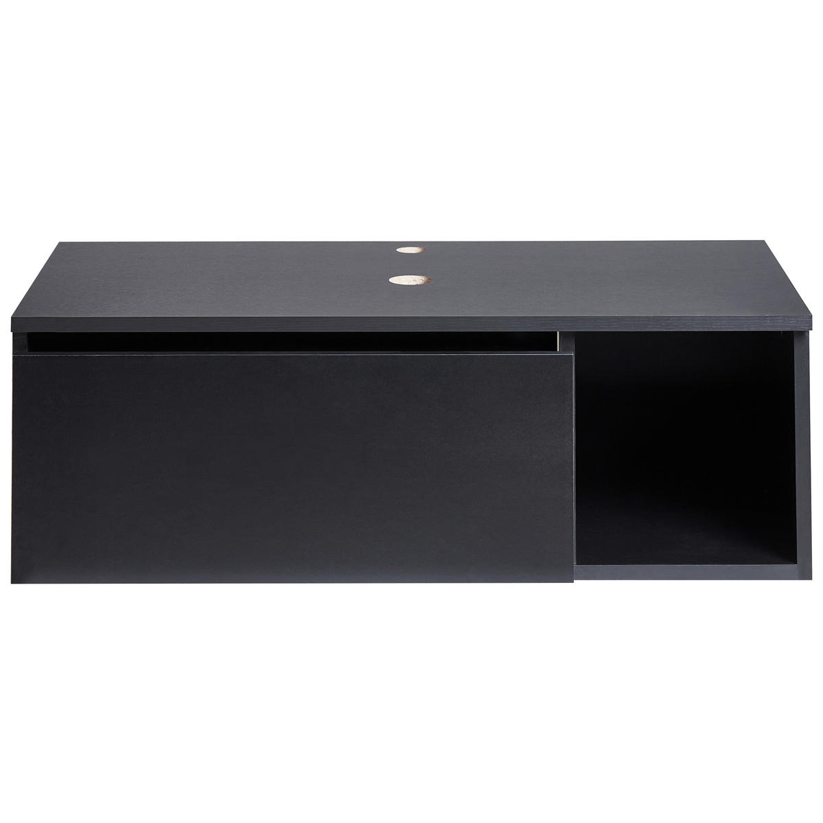 DULAP SUB LAVOAR montat pe perete 80 cm negru Rupanco - negru, compozit lemnos (80/27/40cm) - Beliani