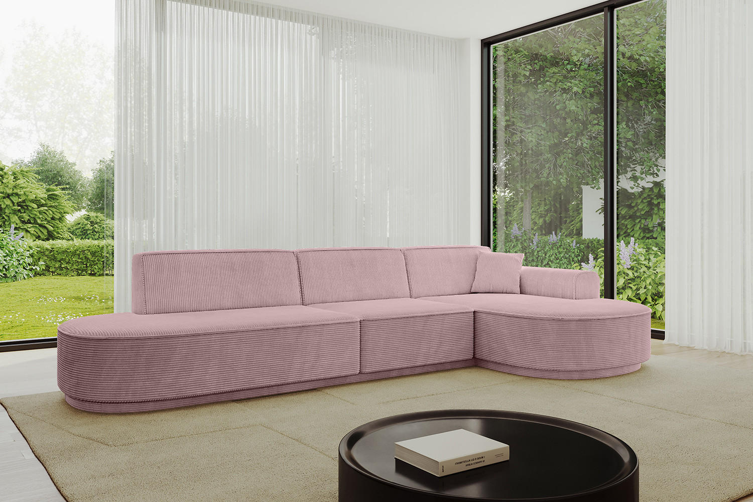 Thumbnail - Altdecor Ecksofa, Rosa, Textil, 4-Sitzer, 328x171 cm, Wohnzimmer, Sofas & Couches, Wohnlandschaften, Ecksofas