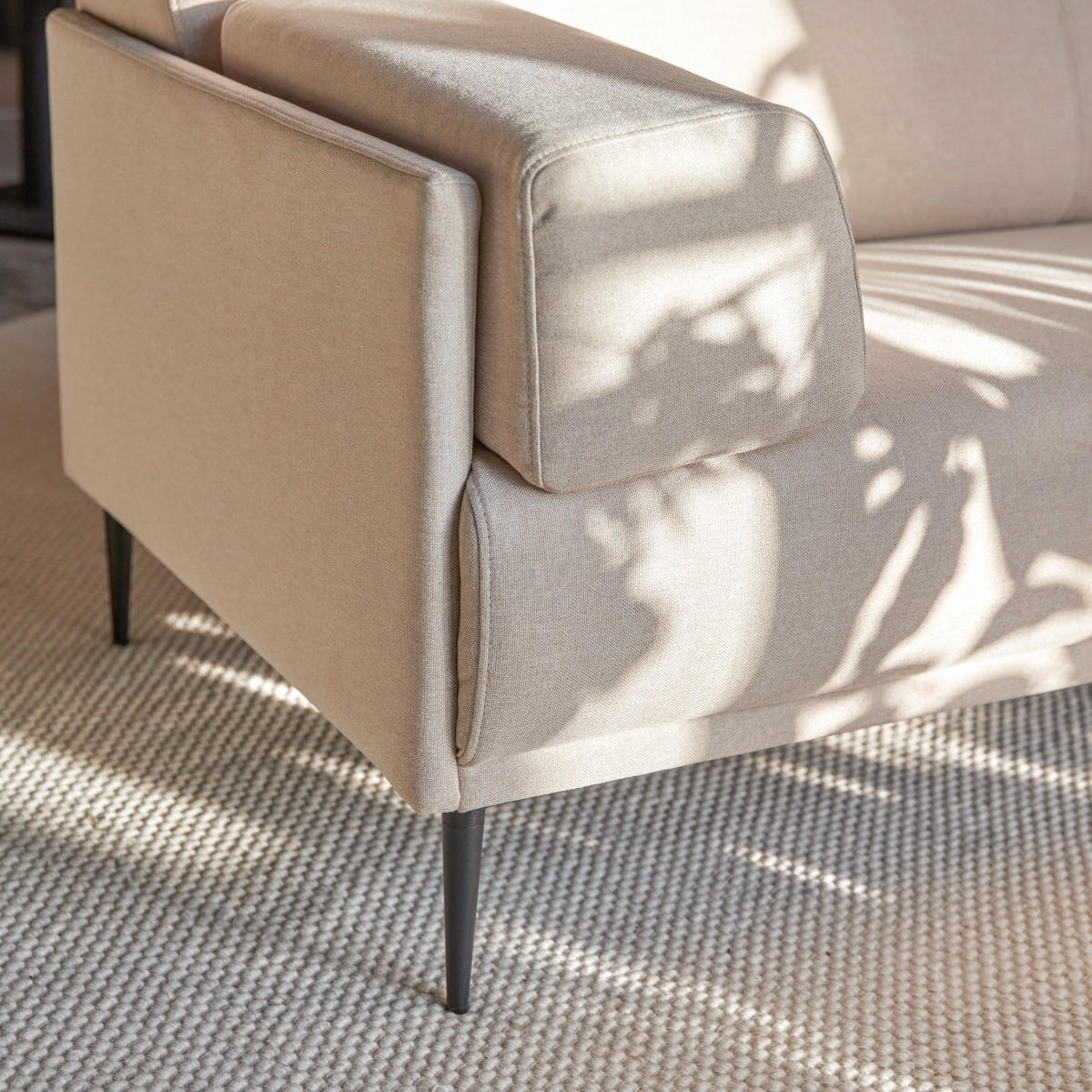 SOFA Finn Beige aus Stoff - Beige, Textil (271/81/180cm) - Tikamoon